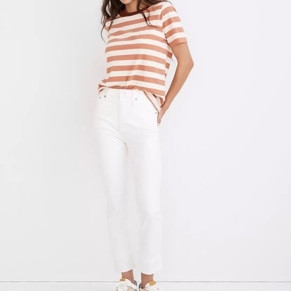 Madewell The Curvy Perfect Vintage Jean in Tile White ND629 Size 23 - Picture 1 of 3